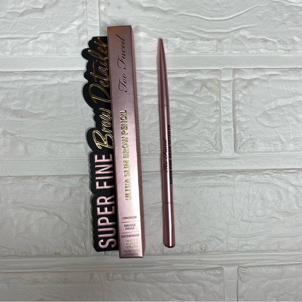 NEW Auburn, Too Faced Ultra Slim Eyebrow Pencil Color Auburn - Picture 4 of 5